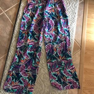 NWT Tropical print palazzo pant